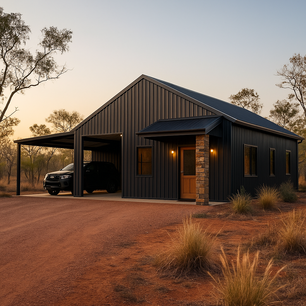 Shed homes Northern Territory, steel frame homes Darwin, cyclone-rated sheds NT